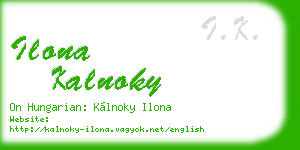 ilona kalnoky business card